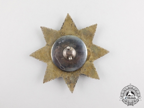 Order of Saint Stanislaus, Type I, Civil Division, I Class Breast Star (in gold) Reverse