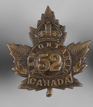 52nd Infantry Battalion Other Ranks Cap Badge Obverse
