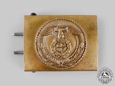 SA Enlisted Ranks Belt Buckle (with sunwheel swastika) (bronze version) Obverse