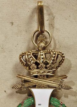 Albert Order, Type II, Military Division, Grand Cross (swords on ring) Detail