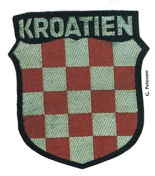 German Army Croatia Sleeve Insignia (2nd version) Obverse