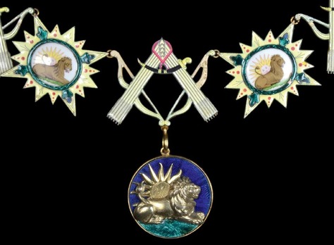 Order of the Lion and Sun, Type I, Collar