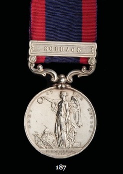 Sutlej Medal (for the Battle of Sobraon, with 1 clasp)