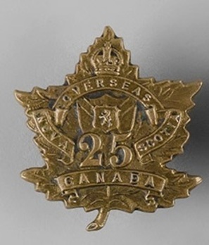 25th Infantry Battalion Other Ranks Collar Badge Obverse