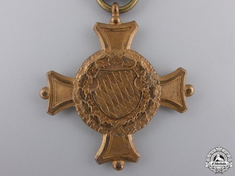 Military Long Service Decoration, II Class Cross (in bronze) Reverse