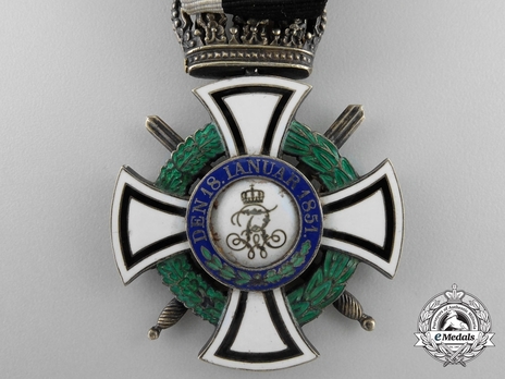 Royal House Order of Hohenzollern, Military Division, Knight (in silver gilt) Reverse