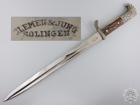 German Police Long Blade Dress Bayonet by Clemen & Jung Maker Mark