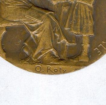 Bronze Medal (stamped "O.ROTY") Detail