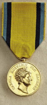 Crown Princess Carola Medal, Type II, in Gold Obverse