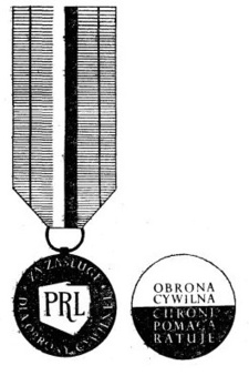 Decoration for Merit to Civil Defence, I Class Obverse and Reverse