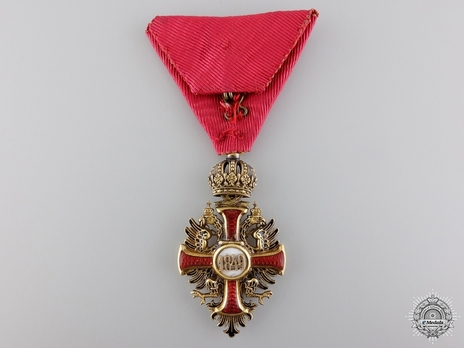 Order of Franz Joseph, Type I, Knight Cross (by Gebruder Resch, c. 1870) Reverse
