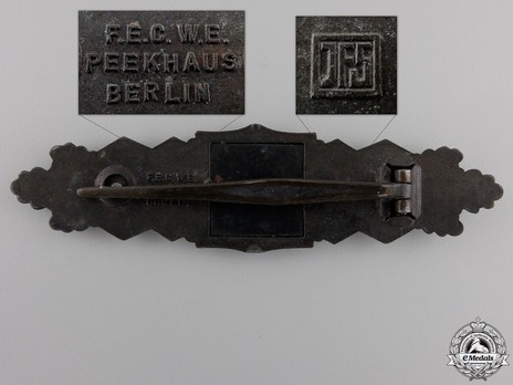Close Combat Clasp, in Bronze, by J. Feix Reverse
