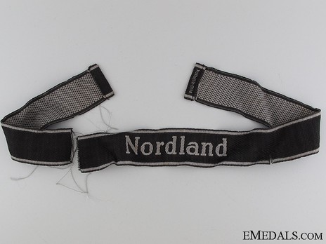 Waffen-SS Nordland NCO/EM's Cuff Title (BeVo weave version) Obverse