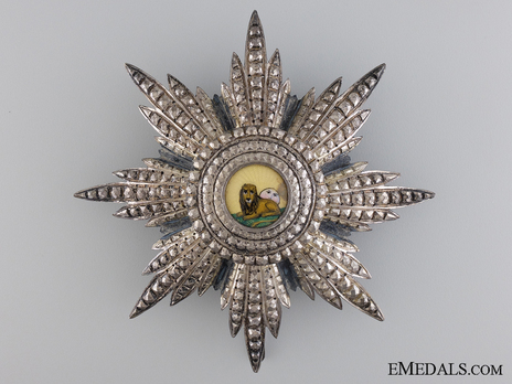 Order of the Lion and Sun, Type IV, I Class Grand Cordon Breast Star (with couchant lion) Obverse