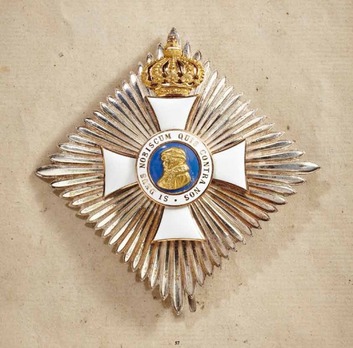 Order of Philip the Magnanimous, Type II, Commander Breast Star (with crown) Obverse