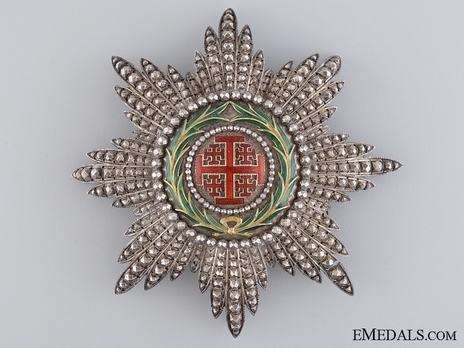 Equestrian Order of Merit of the Holy Sepulcher of Jerusalem (Type II) Grand Cross Breast Star (with silver and gold, 1868-1936) Obverse