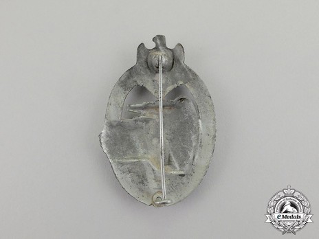 Panzer Assault Badge, in Silver, by R. Karneth Reverse