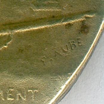 Bronze Medal (for Nurses, stamped "P. AUBE") Obverse Detail