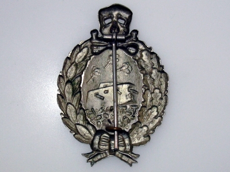 Tank Crew Commemorative Badge (in tombac) Reverse