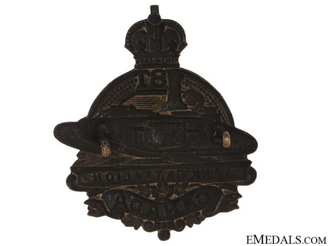 1st Tank Battalion Other Ranks Cap Badge Reverse