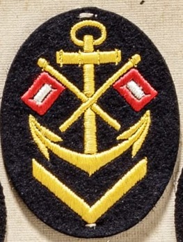 Kriegsmarine Obermaat Signal Insignia (embroidered) Obverse