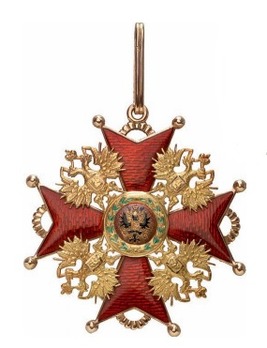 Order of Saint Stanislaus, Type II, Civil Division, I Class Badge (for non-christians)