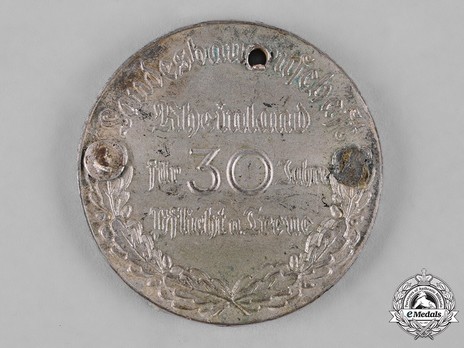 State Farmers' Group Rhineland Badges, Faithful Service Decoration for 30 Years Reverse