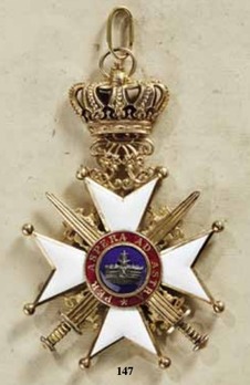 Order of the Wendish Crown, Military Division, Grand Cross (in silver gilt) Obverse