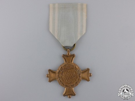 Military Long Service Decoration, II Class Cross (in bronze) Reverse