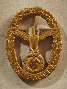 Gau Honour Badge Baden, in Gold, Large Obverse