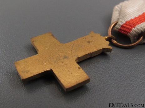 Miniature 1st Class Cross (silver gilt) Reverse