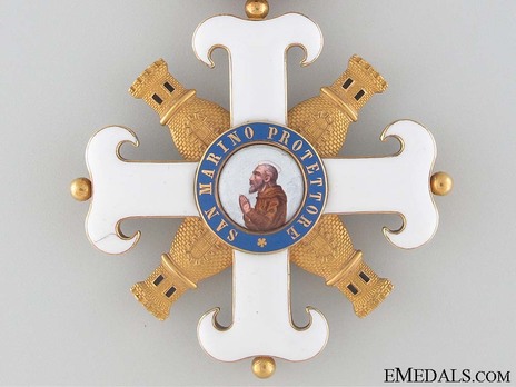 Order of San Marino, Type I, Military Division, Commander Obverse