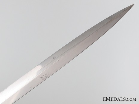 German Army Alcoso-made Officer’s Dagger Blade Tip Detail