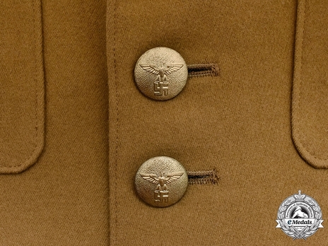 NSDAP Service Tunic Button Detail