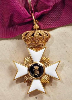 Princely Honour Cross, Civil Division, I Class Cross (with crown) Reverse