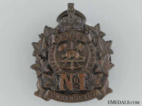 1st Construction Battalion Other Ranks Cap Badge Obverse
