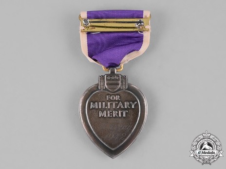 Purple Heart (in silver, privately engraved) Reverse