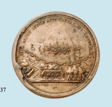 Capture of Riga Table Medal (in bronze) reverse