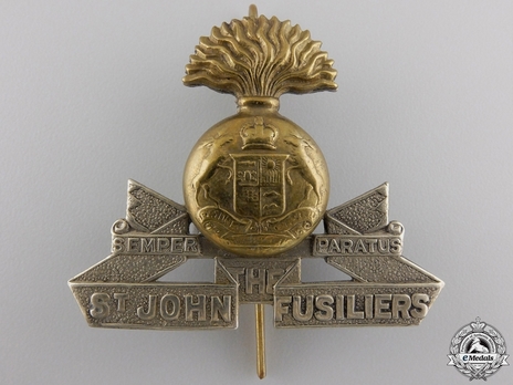 Saint John Fusiliers Officers Cap Badge Obverse