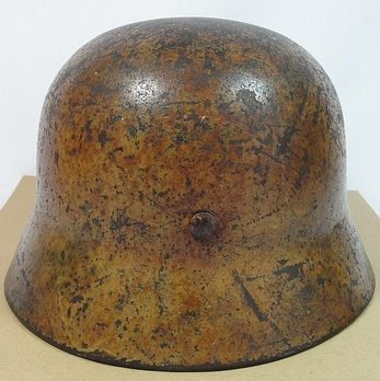 German Army Steel Helmet M40 (Painted Tropical Camouflage version) Back