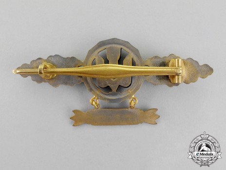 Bomber Clasp, in Gold (with "400" pendant) Reverse