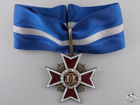 Order of the Romanian Crown, Type II, Civil Division, Commander's Cross Obverse