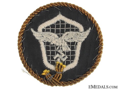 Motorized Support Troops of the Luftwaffe Badge with Gold Cord Reverse