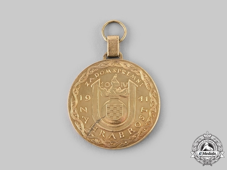 Ante Pavelic Gold Bravery Medal Reverse