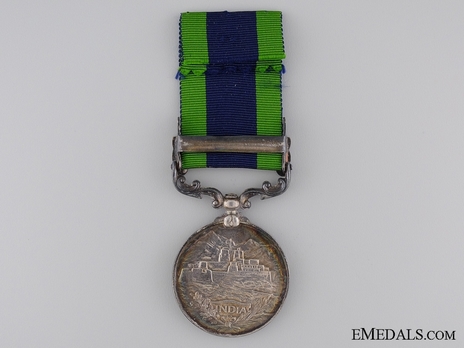 Silver Medal (with "WAZIRISTAN 1919-21" clasp) Reverse