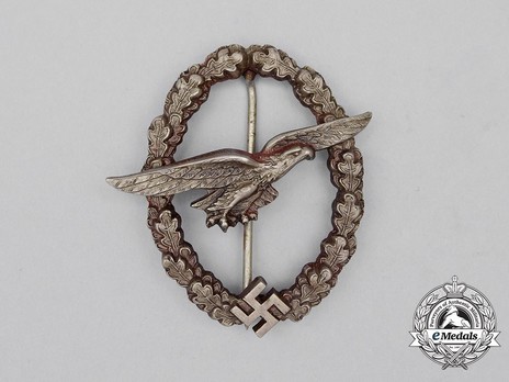 Glider Pilot Badge, by C. E. Juncker (in tombac) Obverse