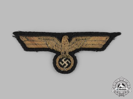 German Army Panzer General's Breast Eagle (Gilt Bullion Wire) Obverse