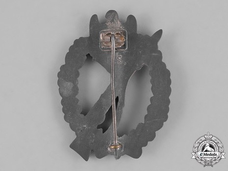 Infantry Assault Badge, by R. Souval (in silver) Reverse