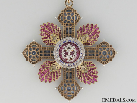 Order of Saints Cyril and Methodius, Cross (with brilliants) Reverse