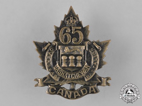 65th Infantry Battalion Other Ranks Cap Badge Obverse